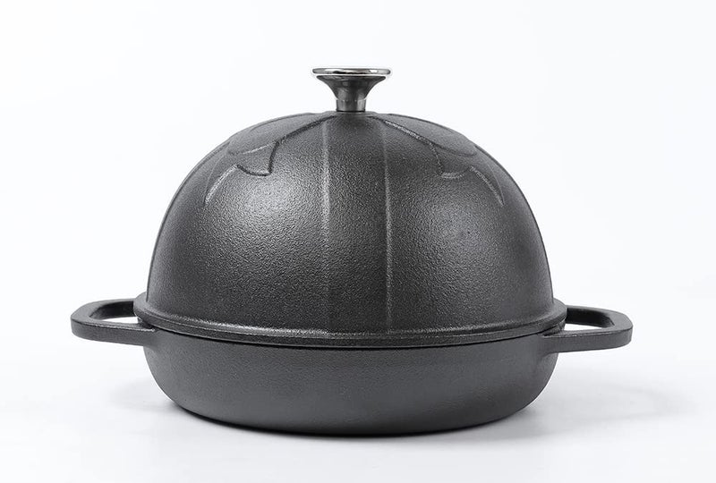 HAWOK Cast Iron Bread Cloche  Dia.7.8inch/20cm  0.95qt  Sourdough Baking Pan Pre-seasoned Black - Image 3